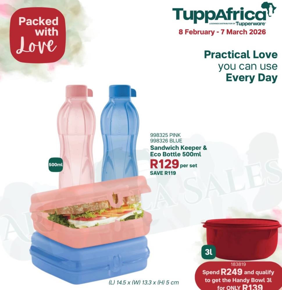 Sandwich keeper and eco bottle